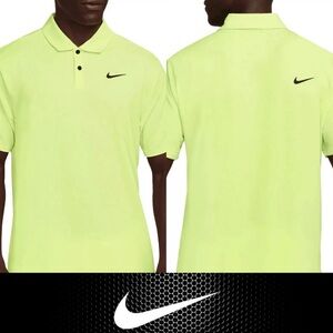 Nike Men's Dri-FIT Tour Heather Golf Polo Shirt 🎯 Size Medium Lemon Twist